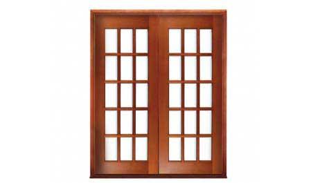 15 bevel glazed: double door