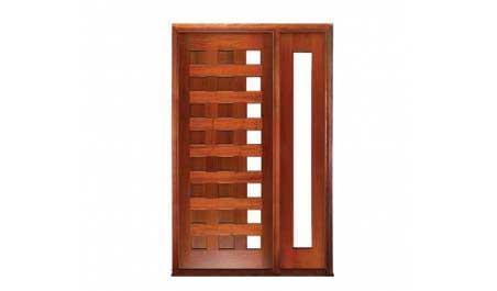 24 panel margin glazed: single door + sidelight on right