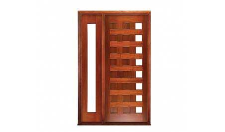 24 panel margin glazed: single door + sidelight on left