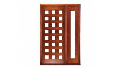 24 glazed panel: single door + sidelight on right