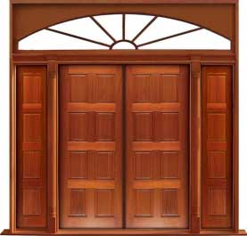 8 panel: single door + sidelight on left