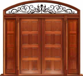 8 panel: single door + sidelight on left