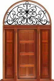 8 panel: single door + sidelight on left