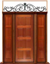 8 panel: single door + sidelight on left