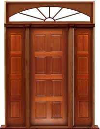 8 panel: single door + sidelight on left