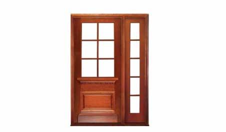 hampshire 6 light: single door + sidelight on right