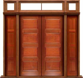 horizontal 4 panel: double door