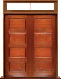 horizontal 4 panel: double door