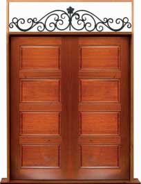 horizontal 4 panel: double door