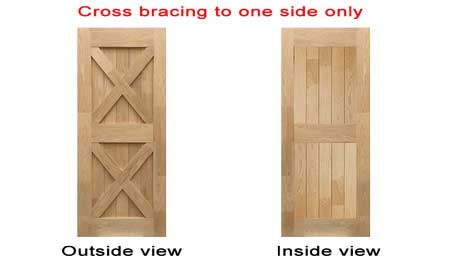 rustic oak barn door: door only