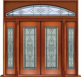 regent leadlight: door in frame