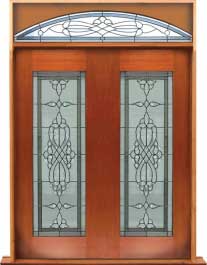 regent leadlight: door in frame