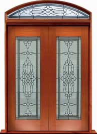 regent leadlight: door in frame