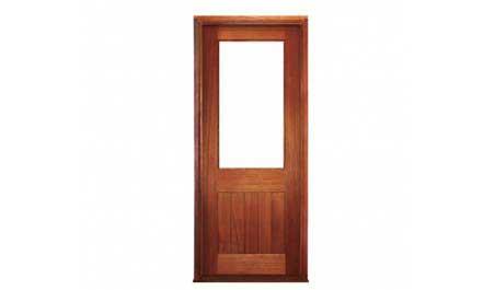 V J plank vestibule 1 light: door in frame
