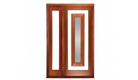 escudo: single door + sidelight on left