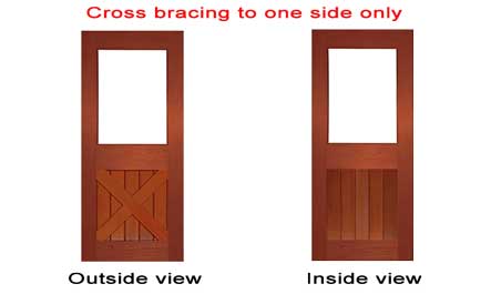 hampton cross brace 1 light: door only