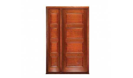 horizontal 4 panel: single door + sidelight on left