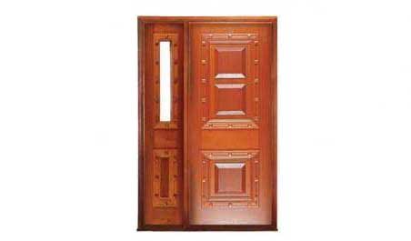 mediterranean: single door + sidelight on left