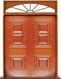 mediterranean: single door + sidelight on left