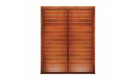 metallic strip: double door