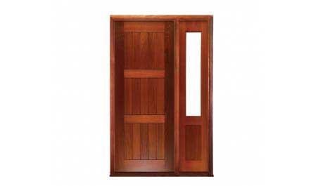 plank & rail: single door + sidelight on right