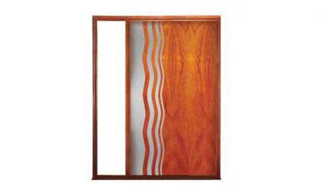 shimmer pivot: single door + fixed glass on left