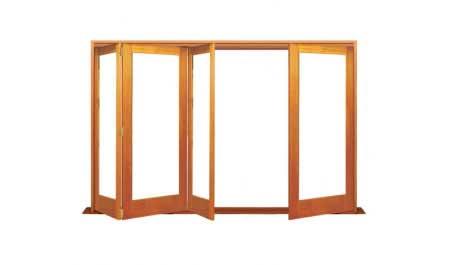 double glazed single light: four door bifold - 3 one way + 1 flapper