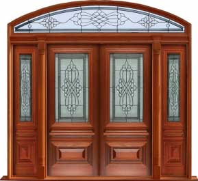 sovereign leadlight: door in frame