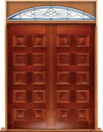 tessellated bat: door in frame