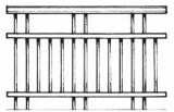 Double Stump 3 Rail Dowel Balustrade